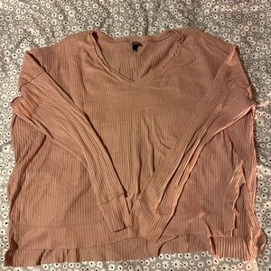 Wild Fable Blush Ribbed Sweater